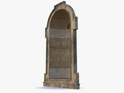 Cement Window 0003 Low-poly 3D model