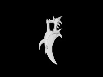 Frozen Bone Dagger Low-poly 3D model