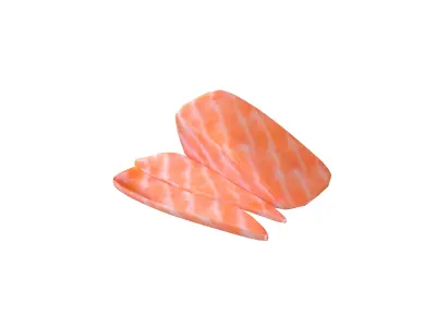 Salmon Sashimi v2 001 Low-poly 3D model
