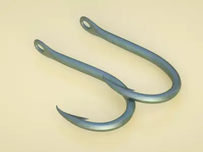 fish hook 3D model purchase