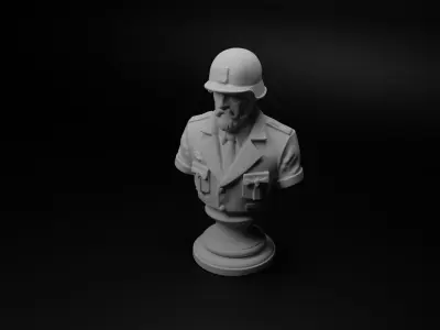 Battlefield Medic Bust Chess 3D print model