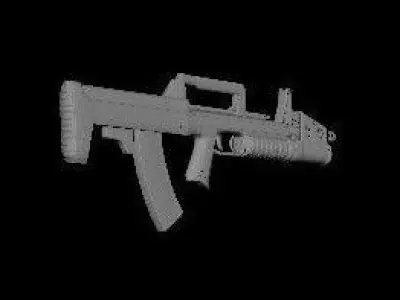 Russian Assault Rifle  Low-poly 3D model