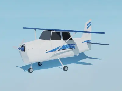 Aircraft 3D Model Low-poly 3D model