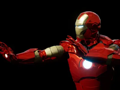 Iron Man Mark 3 Low-poly 3D model
