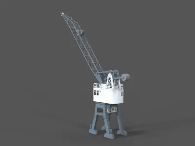 Old dock crane 3D print model