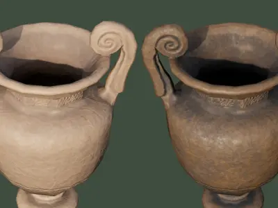 Ancient Clay Vase antique ceramic jug Low-poly 3D model