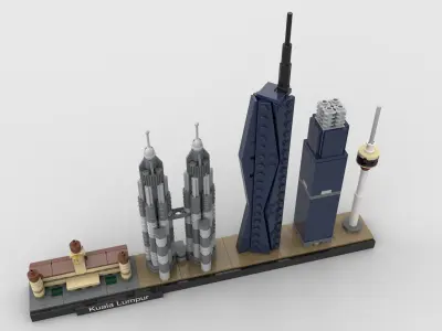 Kuala Lumpur Skyline 3D model