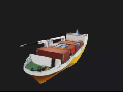 Cargo Vessel 3D Model 3D model