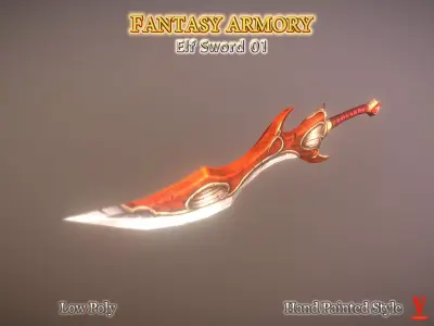 Fantasy Armory - Elf Sword 01 Low-poly 3D model