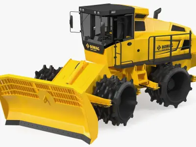 Bomag BC 473 RB5 Refuse Compactor Rigged 3D model