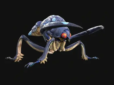 Low Poly Ant Insect 3D - Ready for Games-21 Animations Low-poly 3D model