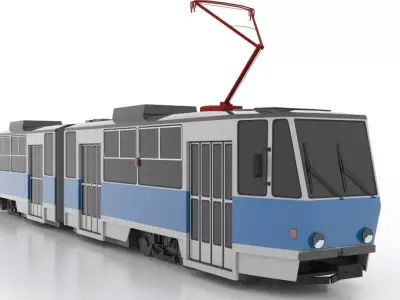 Tatra KT4tYU Low Low-poly 3D model