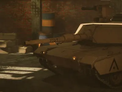 Tank M1A2  Low-poly 3D model