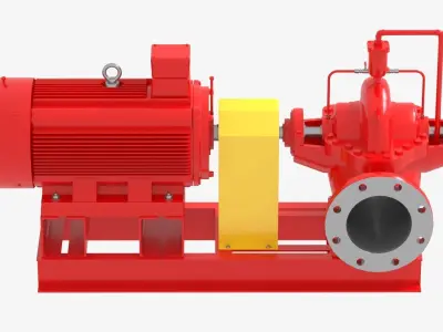 Split Case Centrifugal Fire Pump 3D model