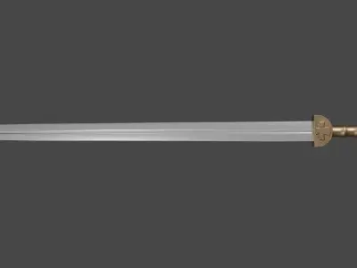 Caroling sword with Gladius handle Low-poly 3D model