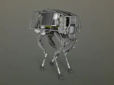 BigDog Robot Boston Dynamics Low-poly 3D model