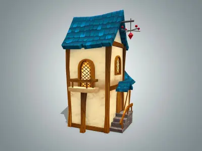 Fantasy House Free low-poly 3D model