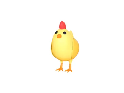 Low-Poly Easter Chicken Low-poly 3D model