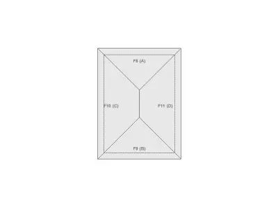 Residential Roof Sketch - 1-5 SQ - Xactimate 3D model
