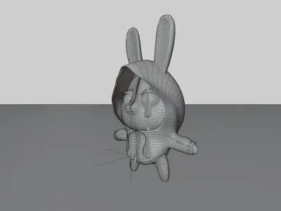 Cute Bunny 3d model Low-poly 3D model