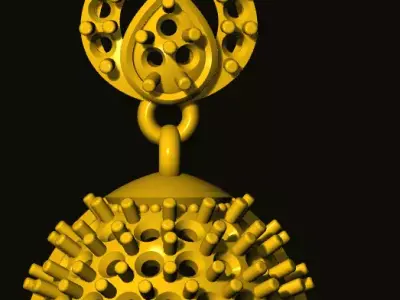 jumka gold bell 3D print model