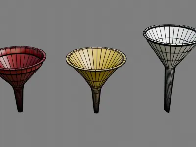 Funnels Low-poly 3D model