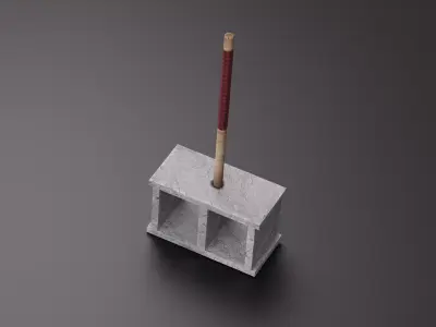 Low-Poly Stylized Hammer - Game Ready Asset Low-poly 3D model