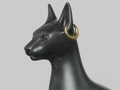 Cat Statue 3D model