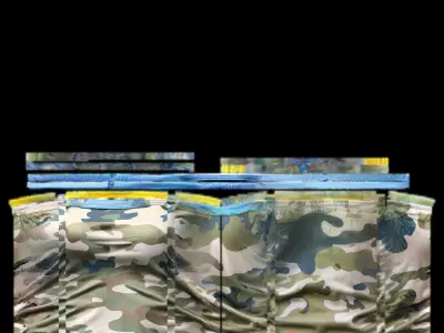 Military Blue Top PBR 4k Low-poly 3D model