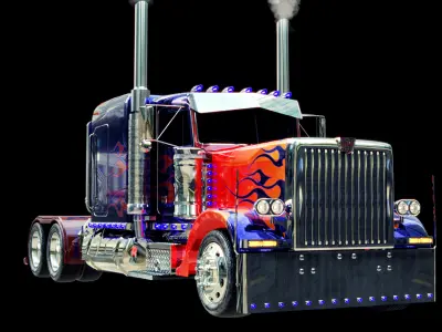 Optimus Prime Truck 1992 peterbilt 379 Transformers Movie 3D model