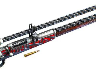 High-precision Sniper Rifle 03 Low-poly 3D model