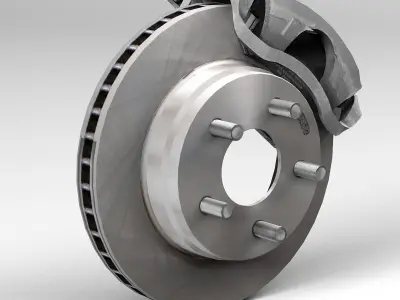 Car Disc Brake 3D model by NNAVAS-3D