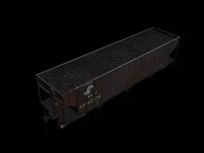 Conrail  NYC hopper car 3D model
