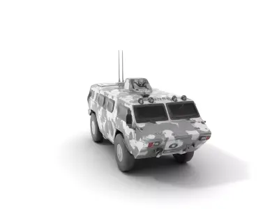 Camouflage Armored Vehicle model pack Low-poly 3D model get