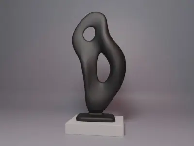 Contemporary Abstract Sculpture Low-poly 3D model