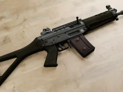 sg550 weapon Free low-poly 3D model