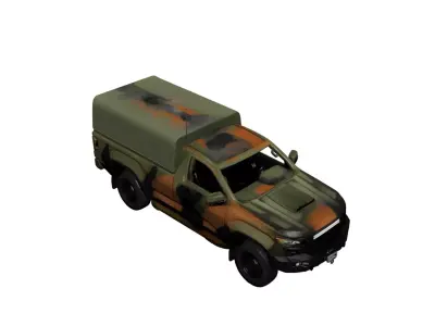 Generic Military Pickup 3D Model Tactical Utility Vehicle 01 3D model