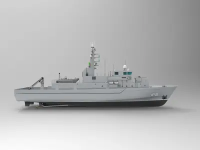 Bedok-class mine countermeasures vessel 3D model