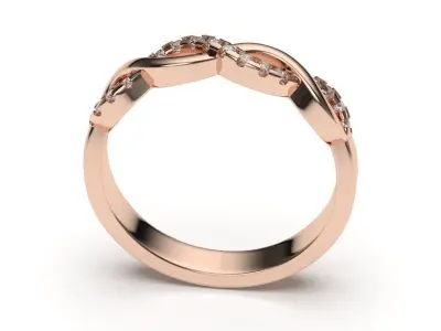 solitaire with ring sizes  8 part S42 3D print model