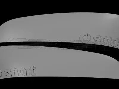 Smart Car fortwo  forfour Headlight Eyebrows with logos 3D print model