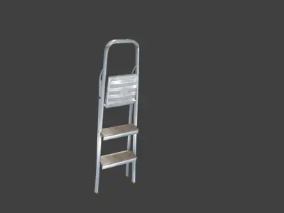 Aluminum Ladder Low-poly 3D model