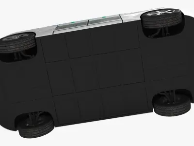  Compact Urban Electric Shuttle Vehicle White 