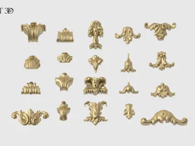 Vertical Leaves Collection 3D print model