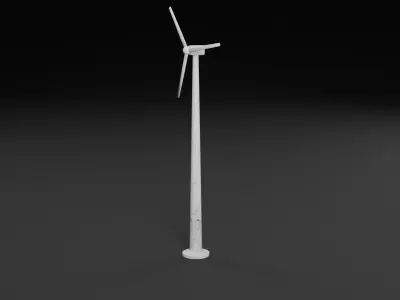 Low Poly Wind Turbine  Low-poly 3D model