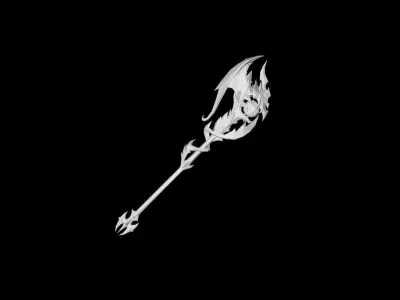 Demonic Scepter Low-poly 3D model