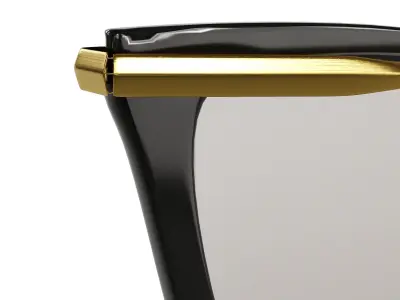 glasses 1 pair of cat eye sunglasses 3D model