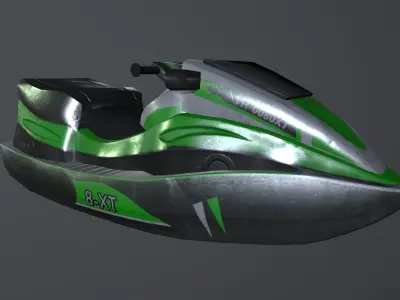 Water Scooter Low-poly 3D model