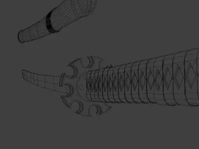 Katana Ishida Masamune Low-poly 3D model