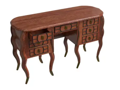 Antique Desk 01 3D model