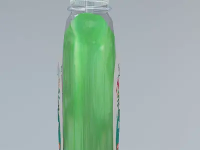 liqued-soap-Refreshing bio little vodka bottle mockup 3D model